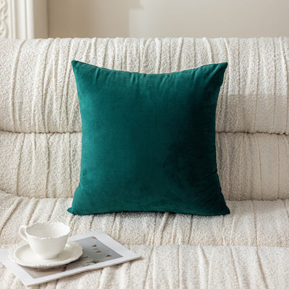 純色荷蘭絨方形抱枕（連枕芯）可拆洗靠墊 45cm Solid Velvet Square Cushion with Insert