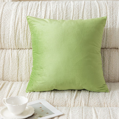 純色荷蘭絨方形抱枕（連枕芯）可拆洗靠墊 45cm Solid Velvet Square Cushion with Insert