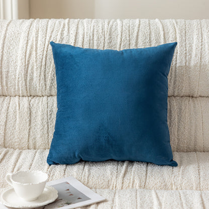 純色荷蘭絨方形抱枕（連枕芯）可拆洗靠墊 45cm Solid Velvet Square Cushion with Insert