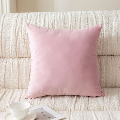 純色荷蘭絨方形抱枕（連枕芯）可拆洗靠墊 45cm Solid Velvet Square Cushion with Insert
