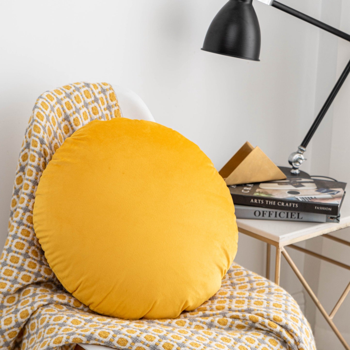 圓形絲絨感統坐墊（連枕芯）Round Velvet Sensory Floor Cushion