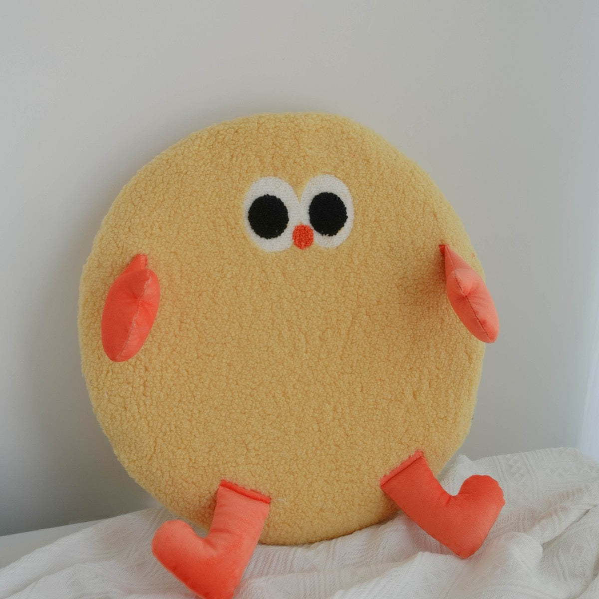 卡通小雞羊羔絨記憶棉坐墊（一套4色）40cm Cartoon Chick Sherpa Memory Foam Seat Cushion – Set of 4
