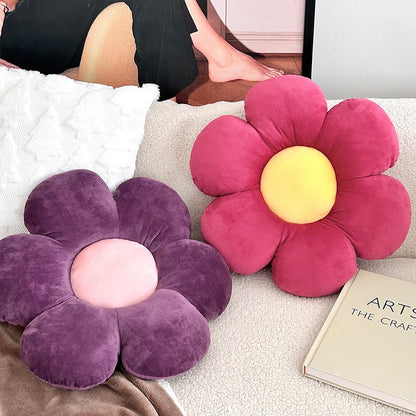毛絨小雛菊花朵坐墊抱枕（一套6色）45cm Plush Daisy Flower Floor Cushion – Set of 6
