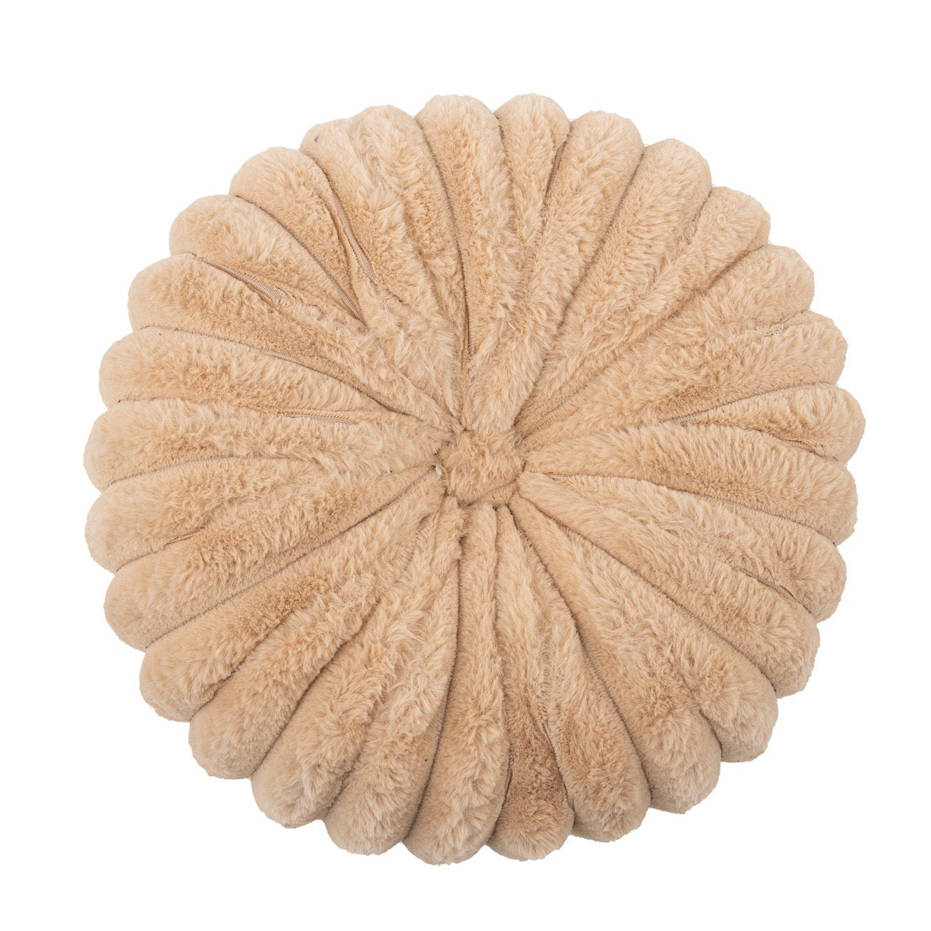 南瓜條紋毛絨圓形抱枕 直徑35cm Ribbed Faux Fur Round Cushion