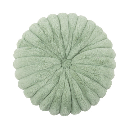 南瓜條紋毛絨圓形抱枕 直徑35cm Ribbed Faux Fur Round Cushion