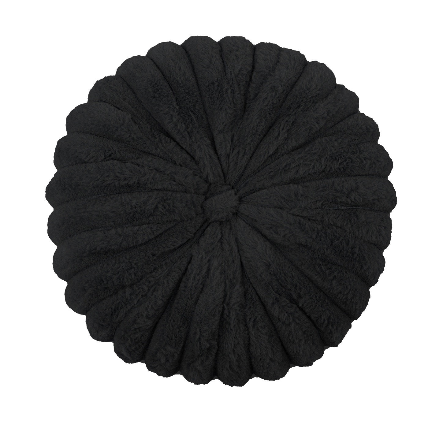 南瓜條紋毛絨圓形抱枕 直徑35cm Ribbed Faux Fur Round Cushion