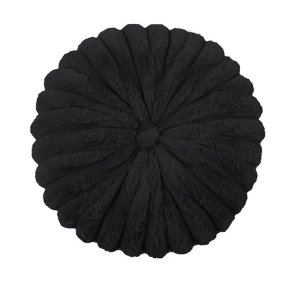 南瓜條紋毛絨圓形抱枕 直徑35cm Ribbed Faux Fur Round Cushion