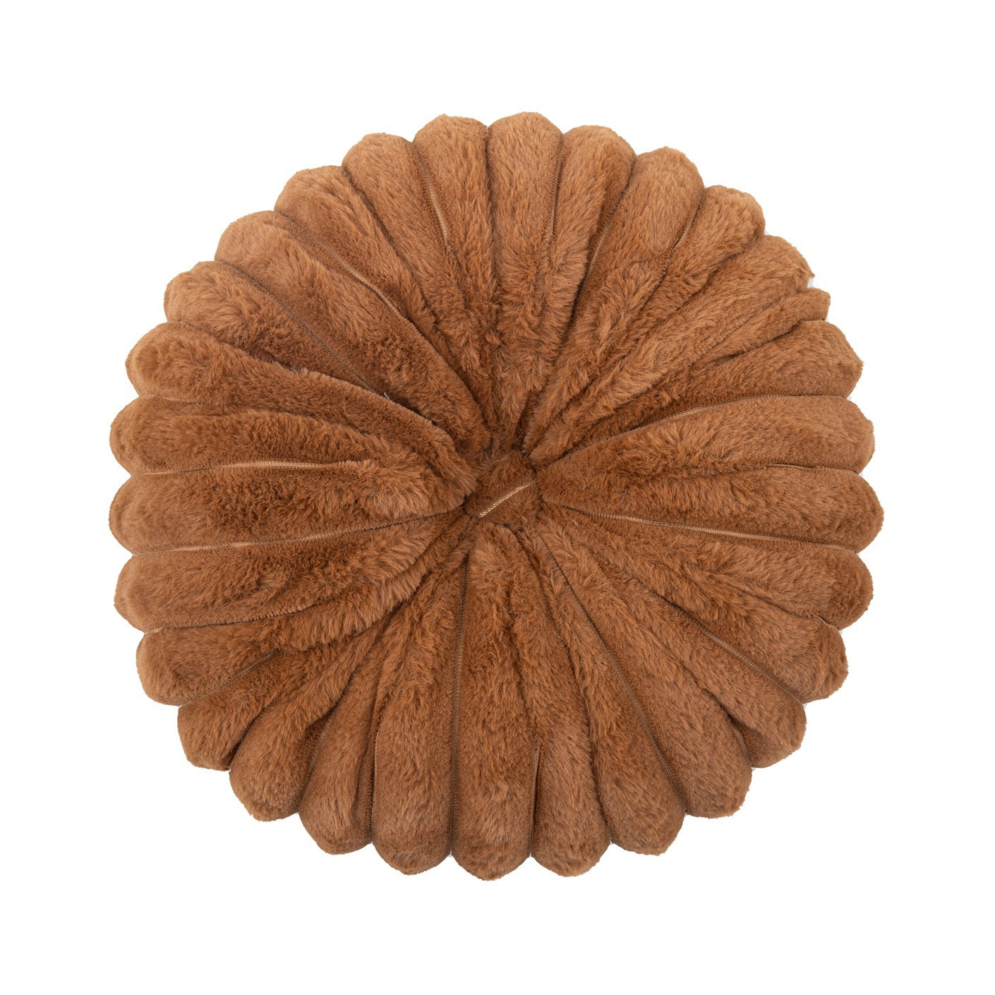 南瓜條紋毛絨圓形抱枕 直徑35cm Ribbed Faux Fur Round Cushion