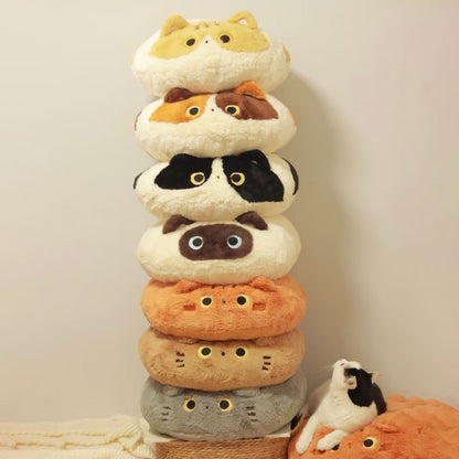 貓咪造型毛絨坐墊 直徑40cm Cat Plush Seat Cushion