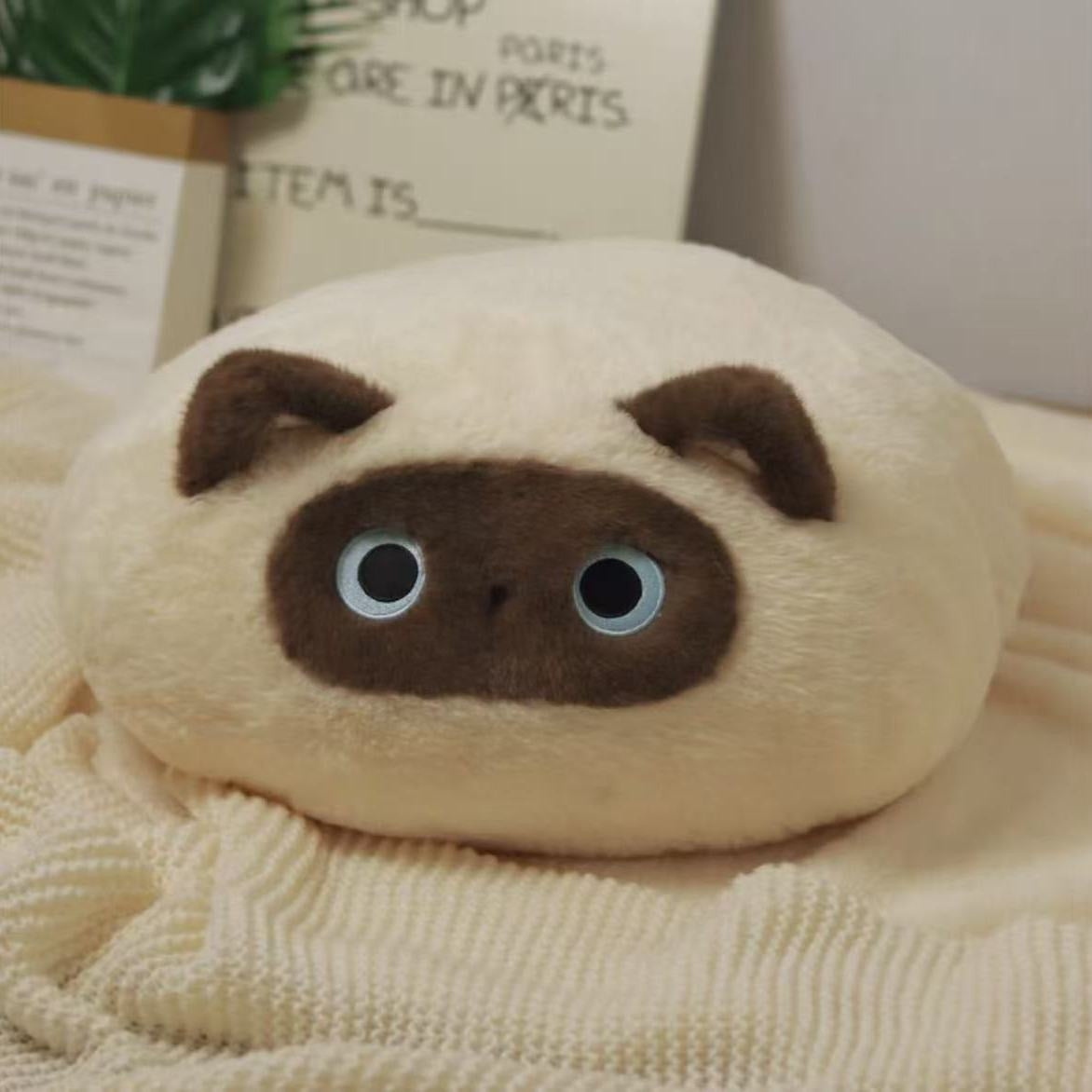 貓咪造型毛絨坐墊 直徑40cm Cat Plush Seat Cushion