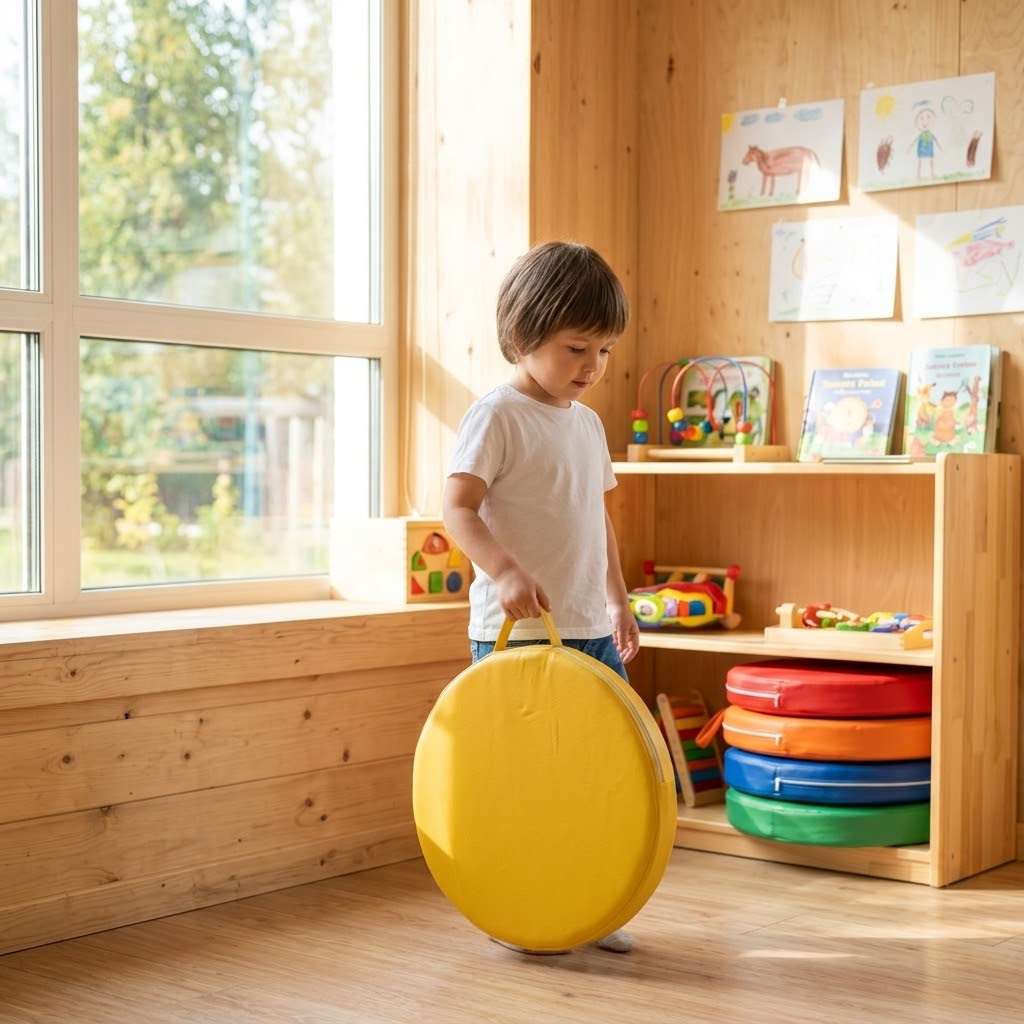 兒童圓形坐墊 一套五件 Kids Round Floor Cushion