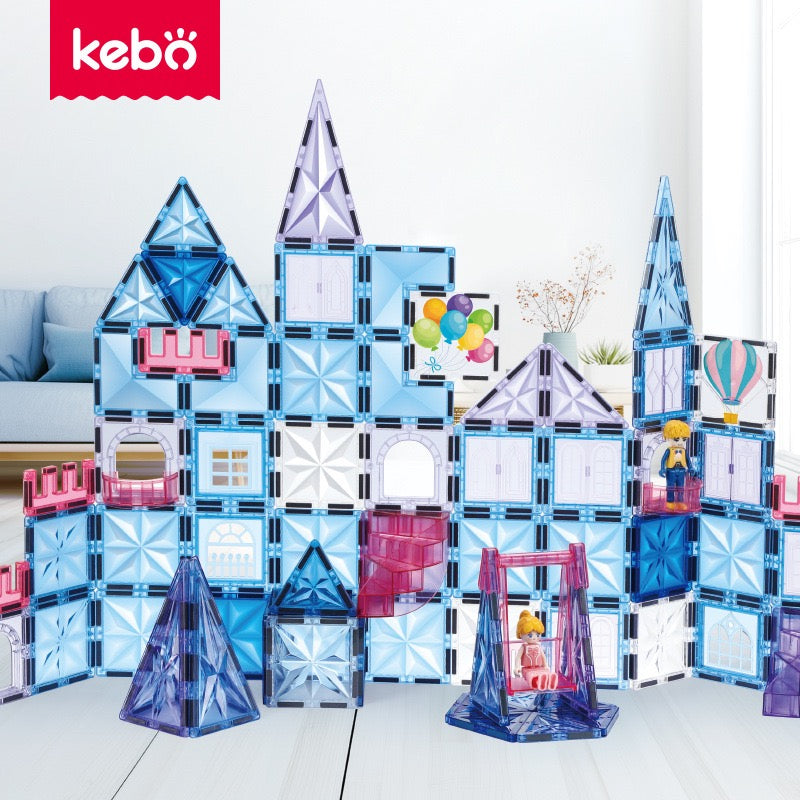 藍冰城堡磁力積木 100片 Blue Ice Castle Magnetic Tiles 100PSC