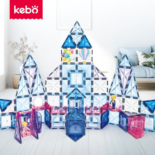 藍冰城堡磁力積木 100片 Blue Ice Castle Magnetic Tiles 100PSC