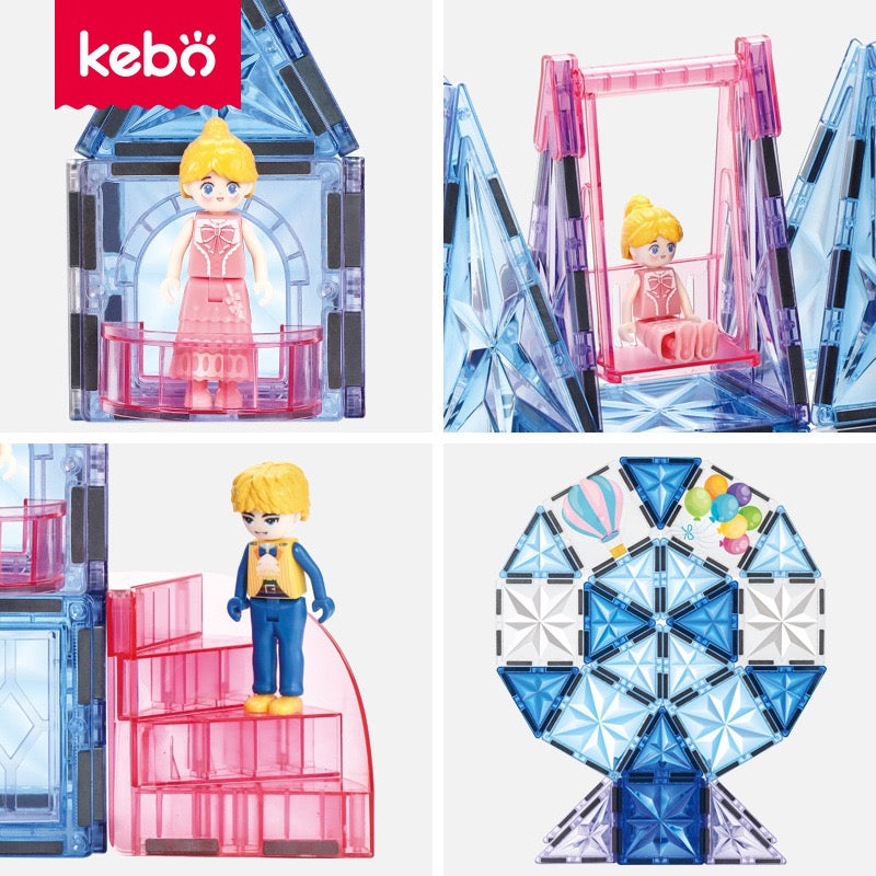 藍冰城堡磁力積木 100片 Blue Ice Castle Magnetic Tiles 100PSC