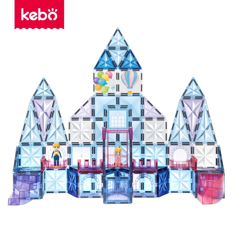 藍冰城堡磁力積木 100片 Blue Ice Castle Magnetic Tiles 100PSC