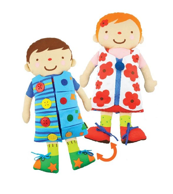 K's Kids 2 in 1 自理訓練布偶 Dress Up Doll