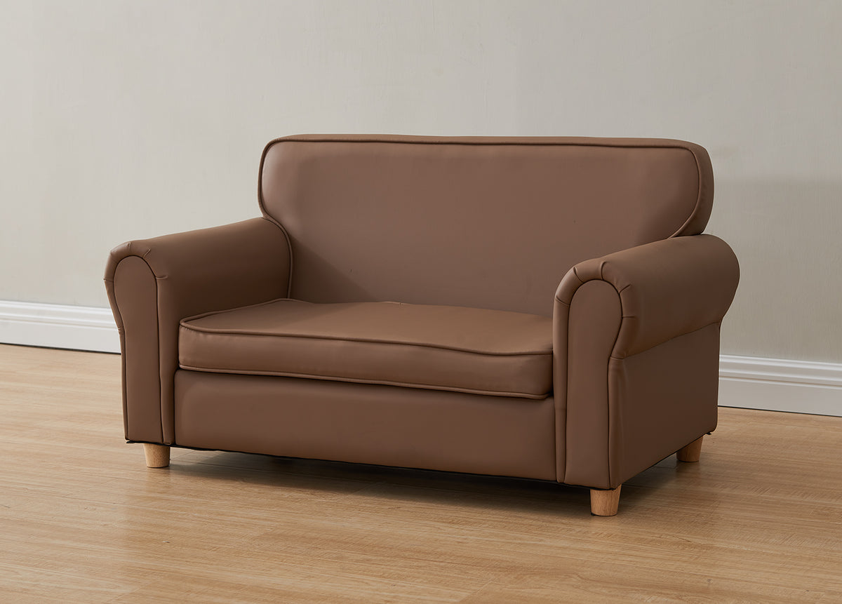 Masterkidz 奶茶色扶手兒童沙發 Neutral Tan Kids' Armrest Sofa