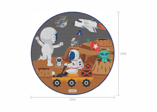 Masterkidz 月球探索圓形地毯 Moon Exploration Round Rug