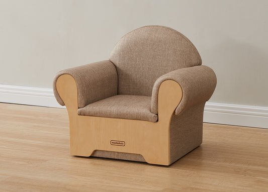 Masterkidz 織紋木飾兒童沙發 Woven-Look Kids' Sofa with Wood Trim