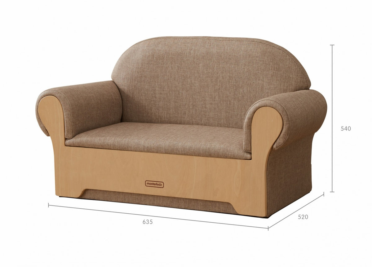 Masterkidz 織紋木飾兒童沙發 Woven-Look Kids' Sofa with Wood Trim