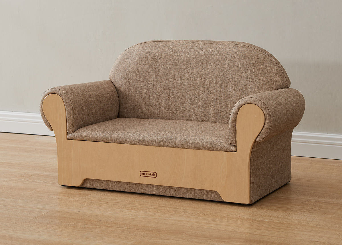 Masterkidz 織紋木飾兒童沙發 Woven-Look Kids' Sofa with Wood Trim