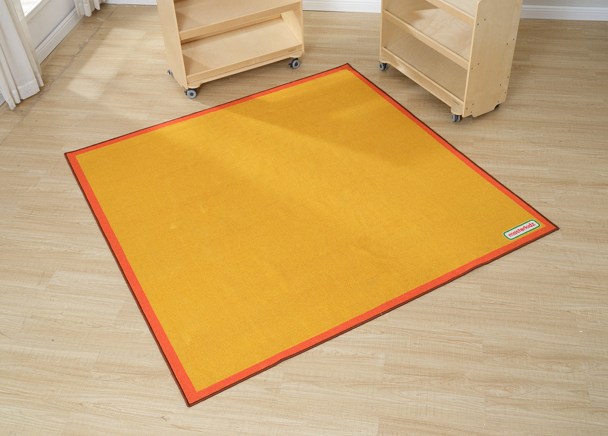 Masterkidz 黃色雙色方形地毯 Two-Tone Square Classroom Rug (Yellow)
