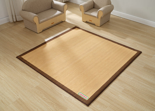 Masterkidz 榛子色雙色方形地毯 Two-Tone Square Classroom Rug (Hazelnut)