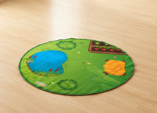 Masterkidz 農場圓形地毯 直徑133cm Farm Round Play Rug