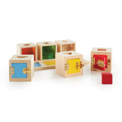 Guidecraft 躲貓貓鎖盒組 Peekaboo Lock Boxes