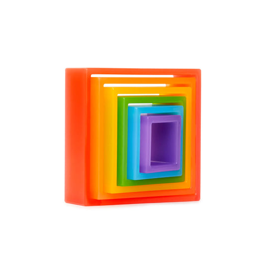 Guidecraft 探索彩虹色正方積木 Discovery Squares Rainbow Color