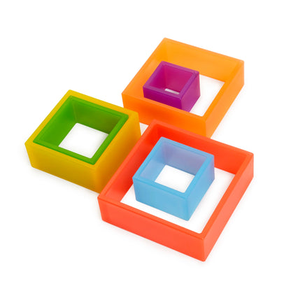 Guidecraft 探索彩虹色正方積木 Discovery Squares Rainbow Color