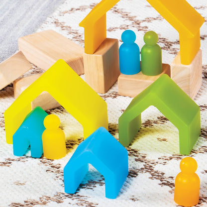 Guidecraft 探索堆疊屋自然漸層色系 Discovery Stackers - House Natural Color
