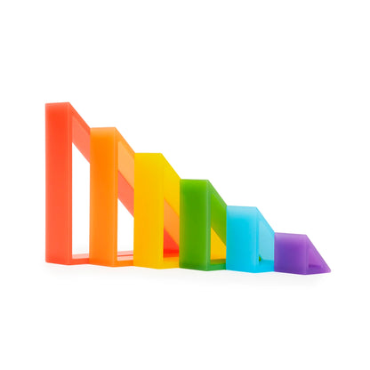 Guidecraft 探索彩虹色三角積木 Discovery Triangles Rainbow Colors
