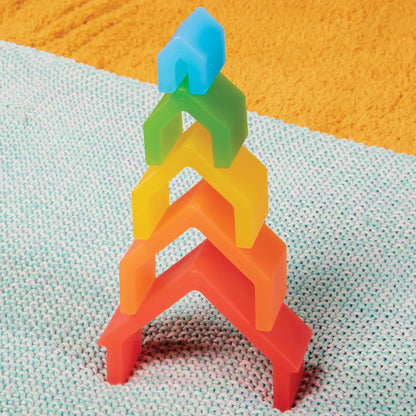 Guidecraft 探索彩虹堆疊屋 Discovery Stackers - House Rainbow Color