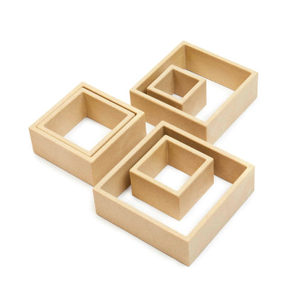 Guidecraft 探索原木色正方積木 Discovery Squares Natural Nesting