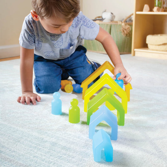 Guidecraft 探索堆疊屋自然漸層色系 Discovery Stackers - House Natural Color
