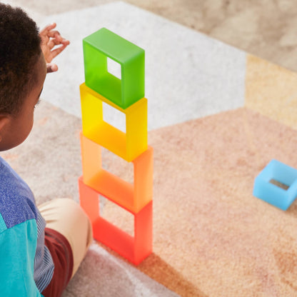 Guidecraft 探索彩虹色正方積木 Discovery Squares Rainbow Color