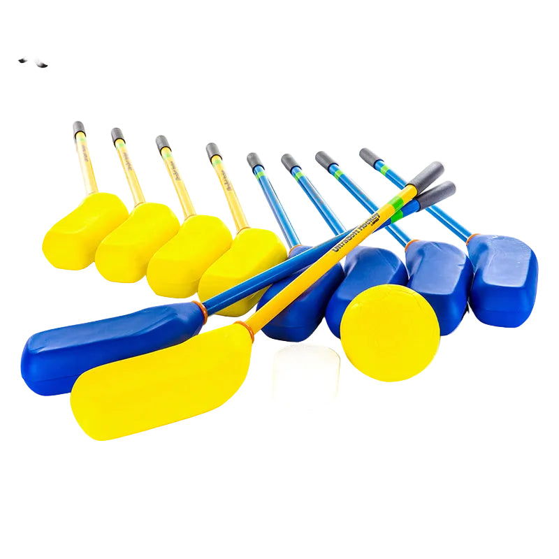Grampus 彎頭軟式曲棍球棒（1 對 / 黃藍各一）Soft Foam Hockey Sticks (Pair, Yellow & Blue)