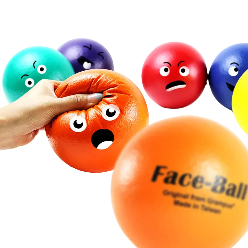 Grampus 5 吋情緒表情泡棉球（6 隻裝）Emotion Faces Foam Balls Set of 6
