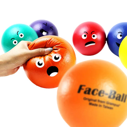 Grampus 5 吋情緒表情泡棉球（6 隻裝）Emotion Faces Foam Balls Set of 6