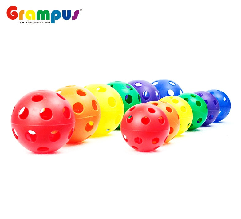 Grampus 軟式小號洞洞球（6 隻裝）7cm Small Plastic Wiffle Balls Set of 6