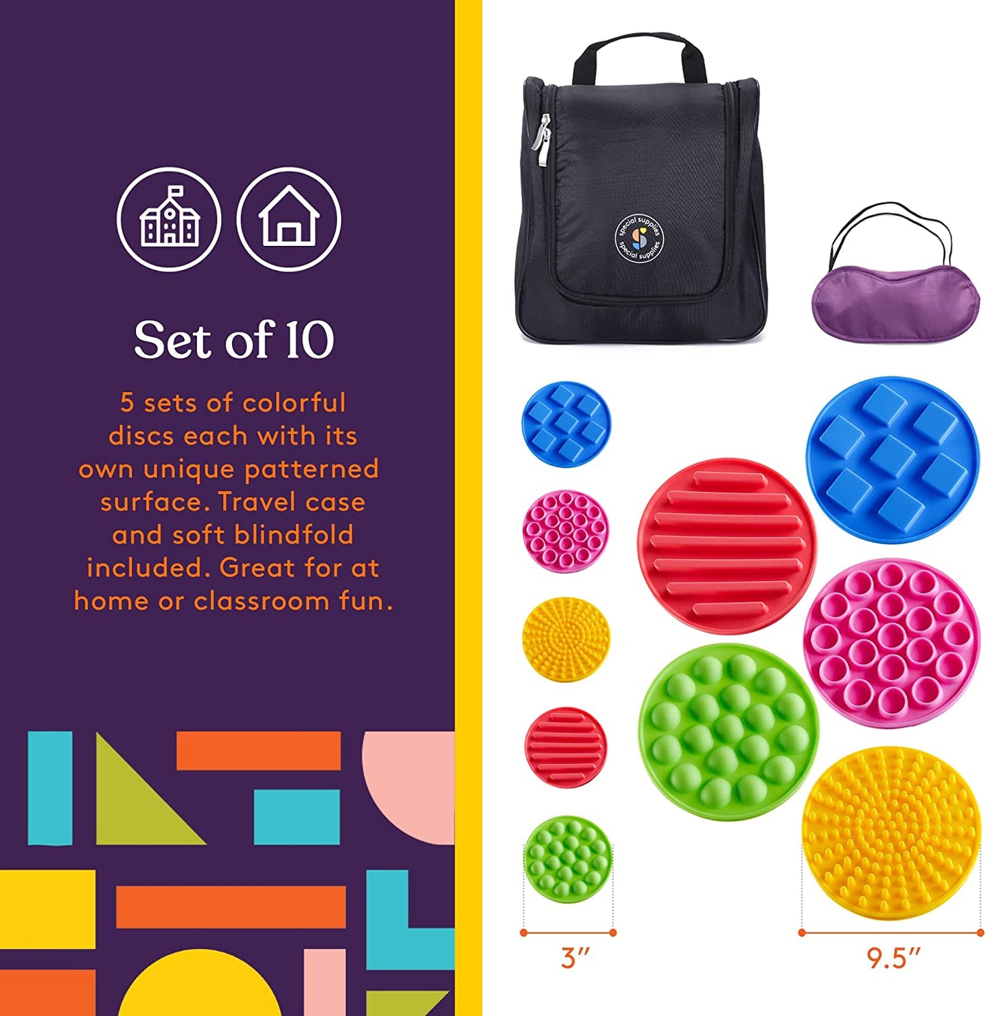 感官觸覺圓盤配對遊戲套組 Sensory Discs Matching Game - 10 Pack